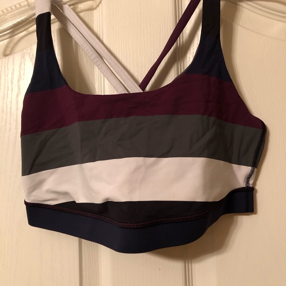 Lululemon striped sports bra